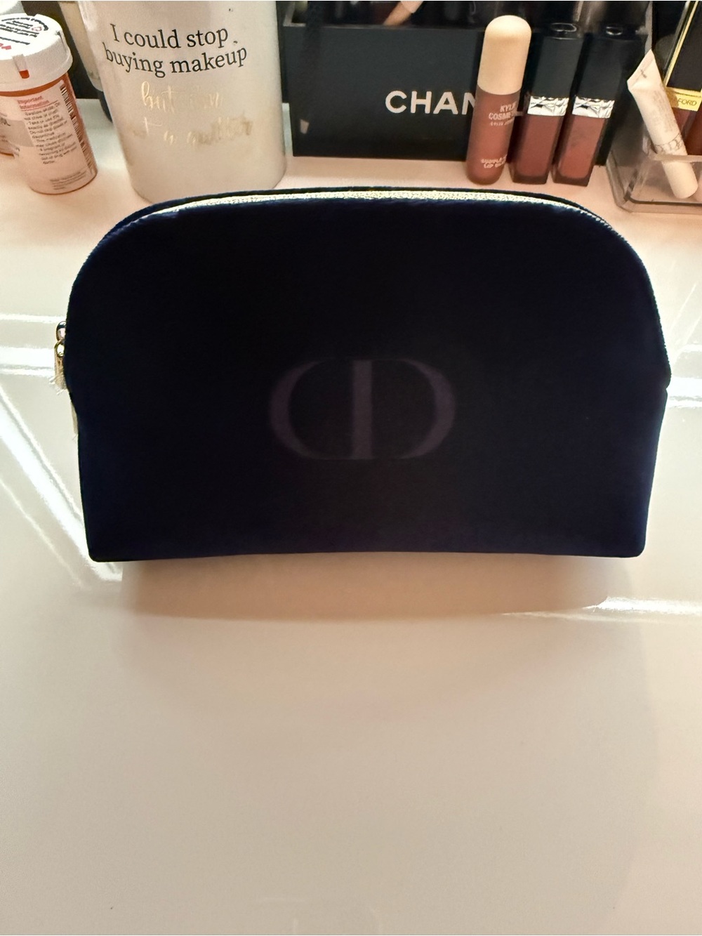 💙 New Auth Dior Navy Makeup Bag 💙